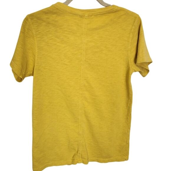 American Giant Premium Supima Cotton Mustard Yellow Tee Shirt Size Small - Picture 2 of 4